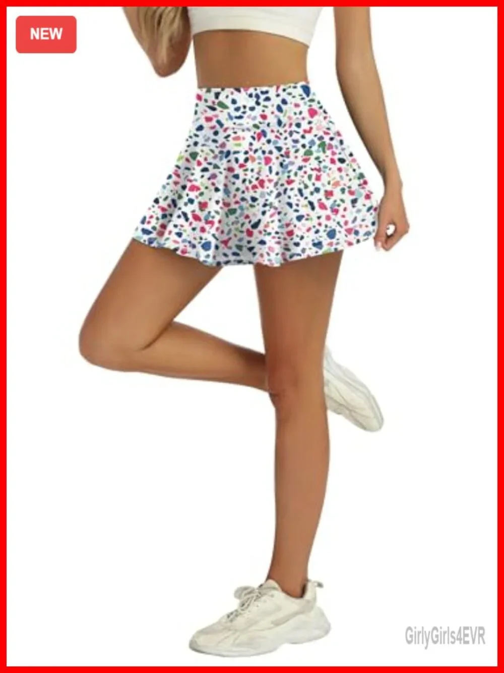 High Waisted Pleated Tennis Skort with Pockets Athletic Golf Skirt